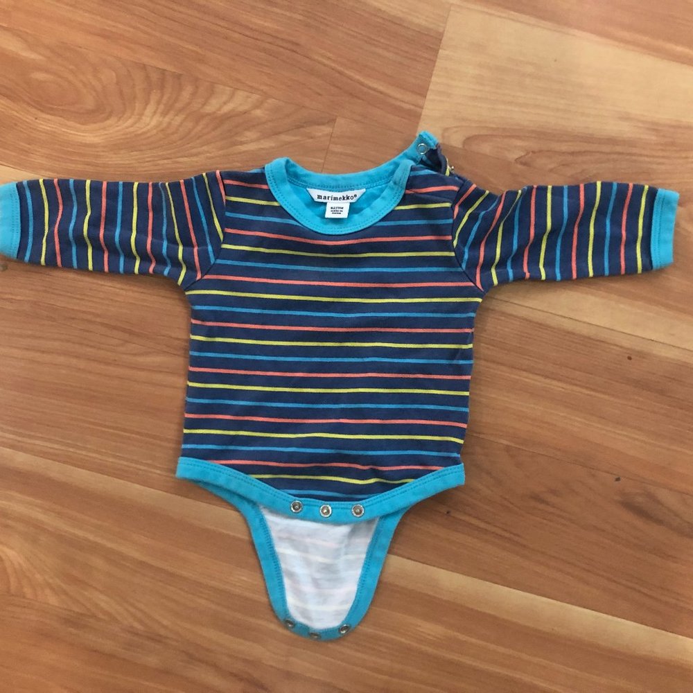 Marimekko Striped Infant Onesie | Size 62 / 3 months